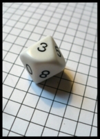 Dice : Dice - 10D - White With Black Numerals